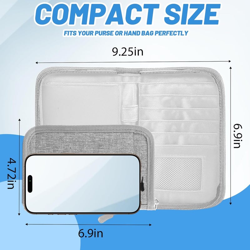 EPIMA Passport Holder for Travel Essentials, RFID Blocking Protector Passport Wallets, Passport Document Organizer Case for Travel Must Have, Passport Book for Women, Couple, Family Cards, Tickets, ID, Cash - Image 4